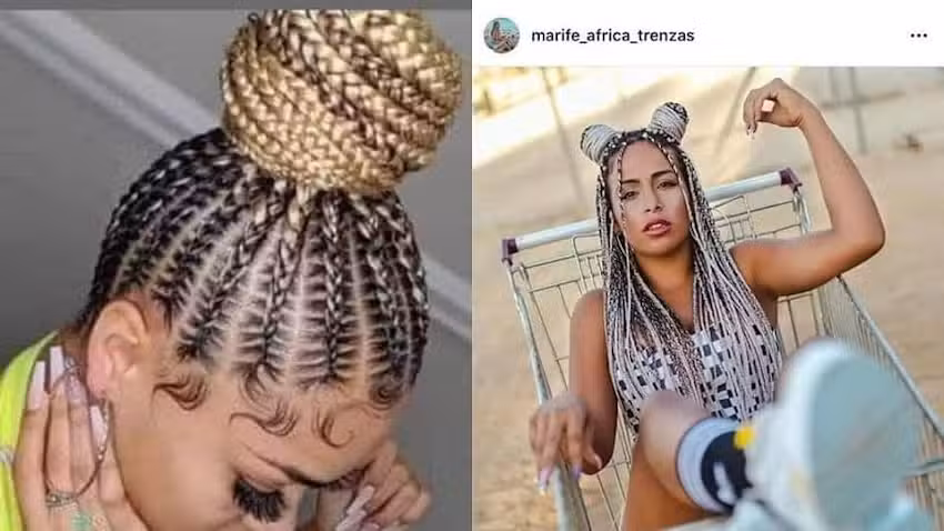 &Aacute;frica trenzas de marife la l&iacute;nea